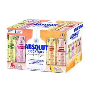 Absolut Cocktails Variety Pack 8 C